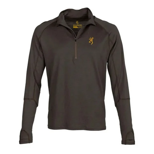 MERINO 1/4 ZIP SHIRT - MAJOR BROWN, XL