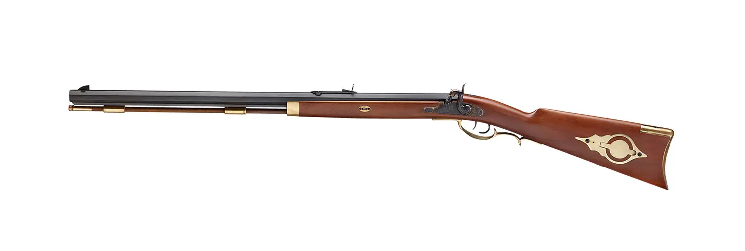 Taylors Company 210109 Pedersoli Hawken Target 50 Cal Percussion 28" Blued Single Shot Octagon Barrel, Color Case Hardened Steel Receiver, Fixed Walnut Stock