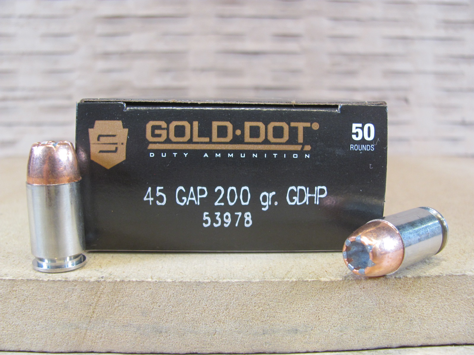 1000 Round Case – 45 GAP 200 Grain Gold Dot Hollow Point Speer LE Ammo – 53978
