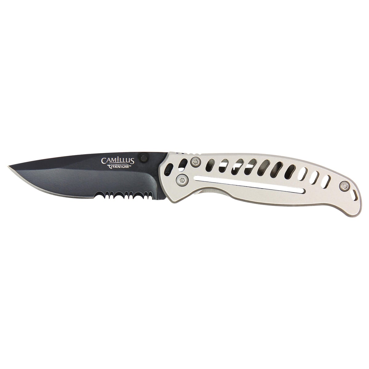 Camillus EDC3 Folding Drop Point Knife, Silver - CAM-19166