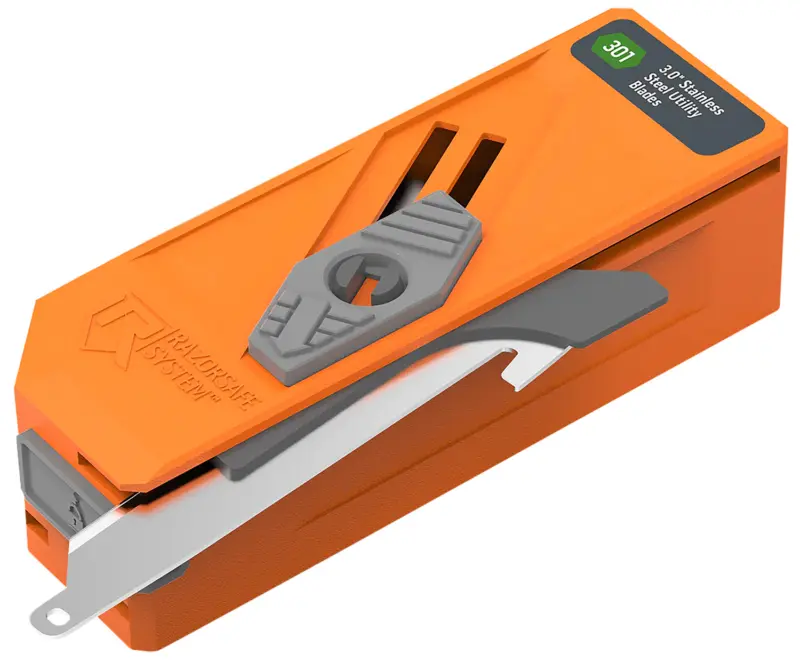 Outdoor Edge RR30D12C Blade Dispenser Blaze Orange, 12 Drop Point 3" 420J2 SS Blades