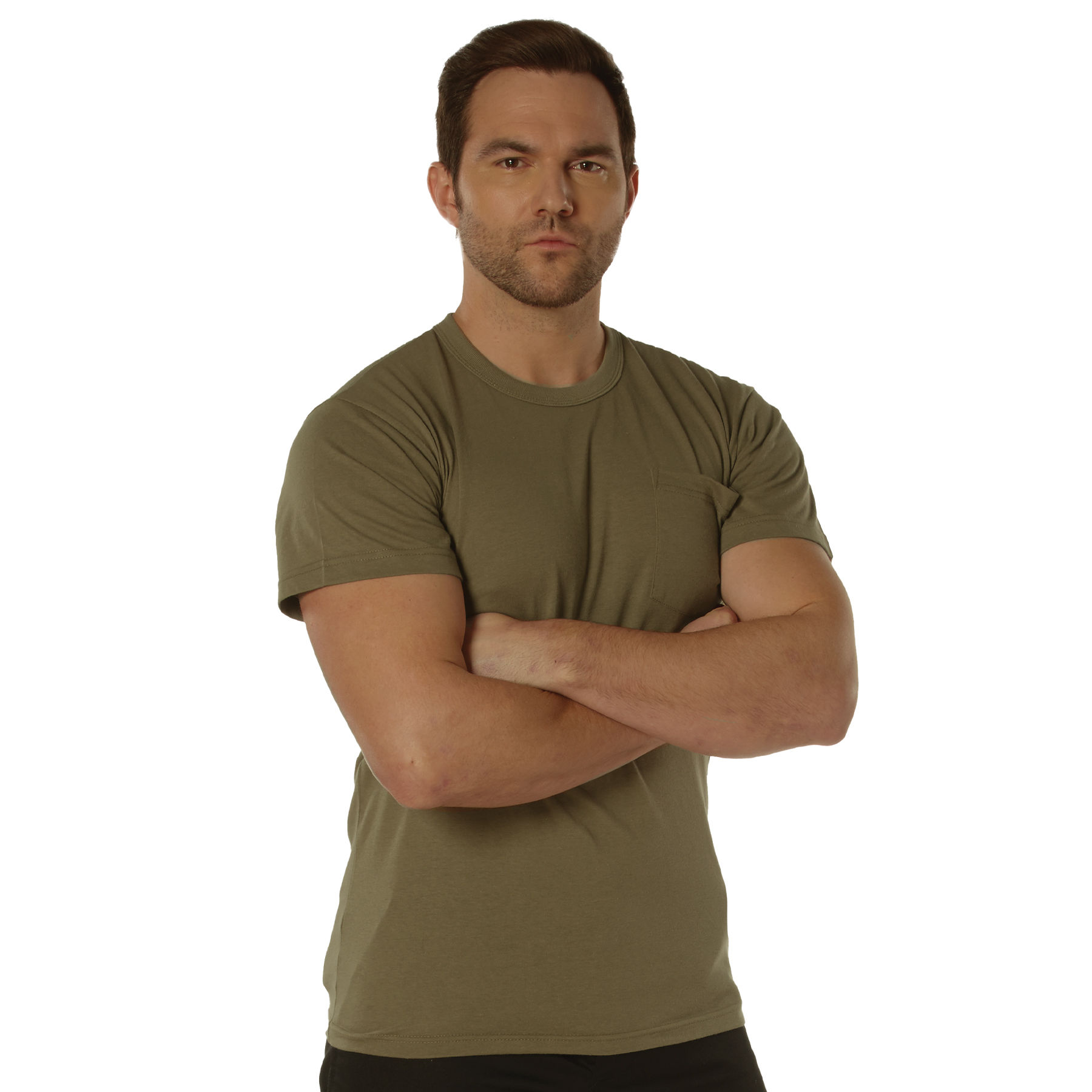 Rothco Pocket T-Shirt - Ar 670-1 Coyote Brown, Small