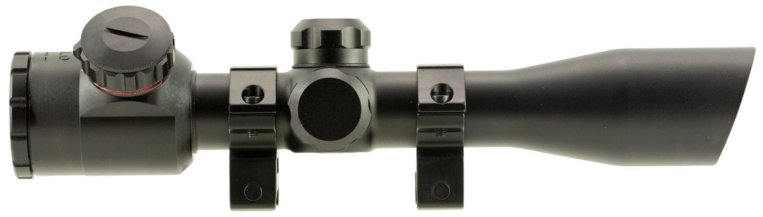 TruGlo Compact Crossbow 4x32mm Dual Illuminated Red/Green Range Finding Rifle Scope w/ Ring - TG8504B3L
