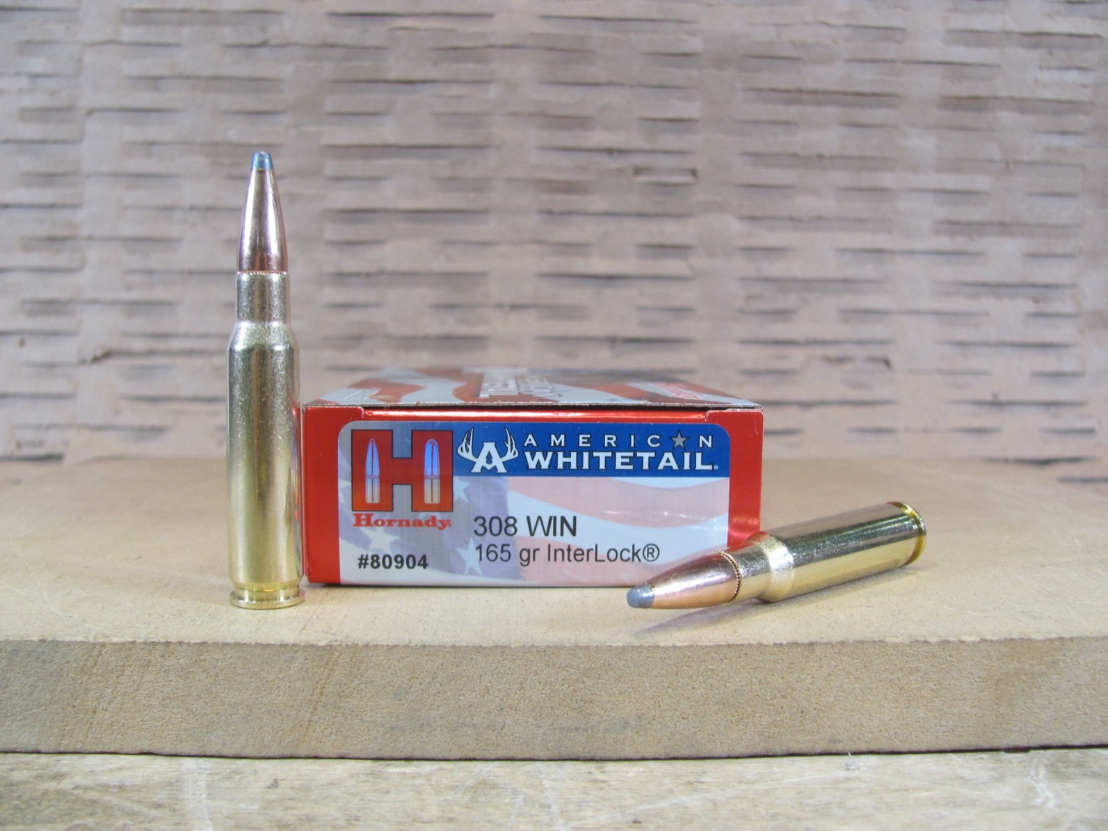 200 Round Case – 308 Win 165 Grain InterLock Hornady American Whitetail Ammo – 80904