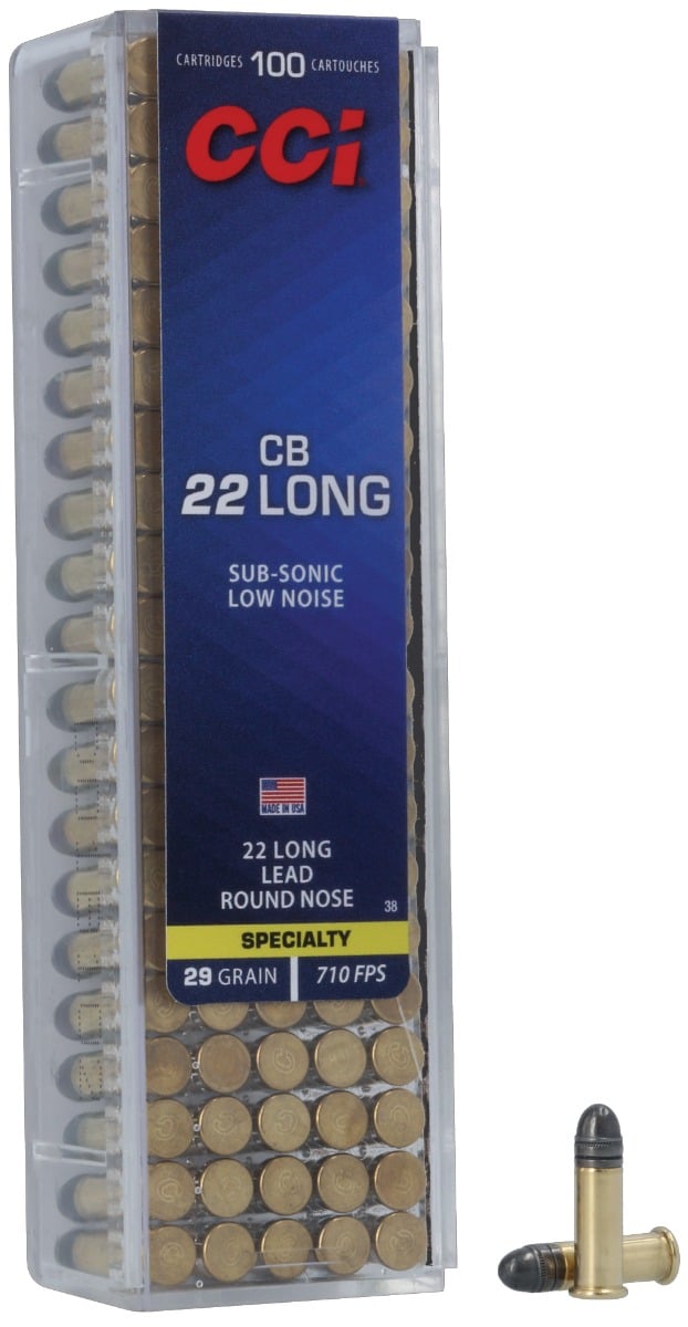 CCI .22 Long CB 29 Grain Lead Round Nose Mini-Cap Ammunition 100rds - 0038