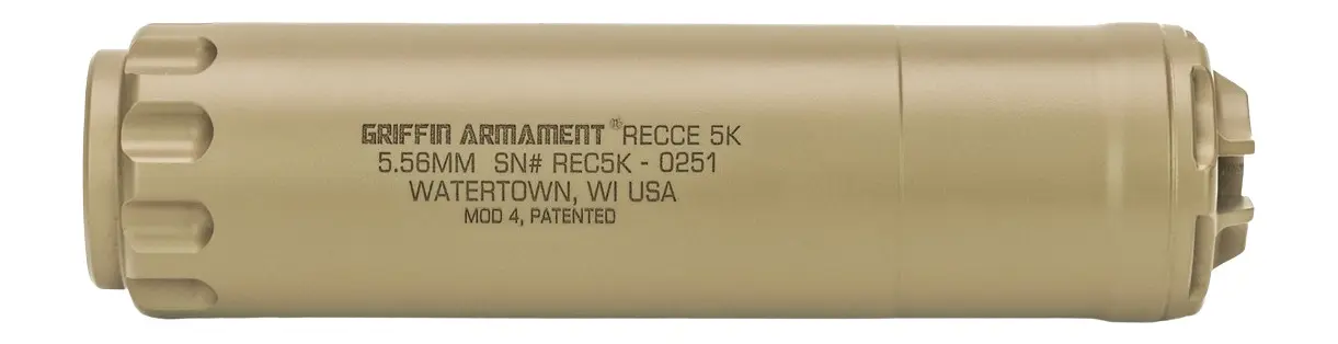 Griffin Armament Recce 5K 5.56mm Suppressor, 1.50"