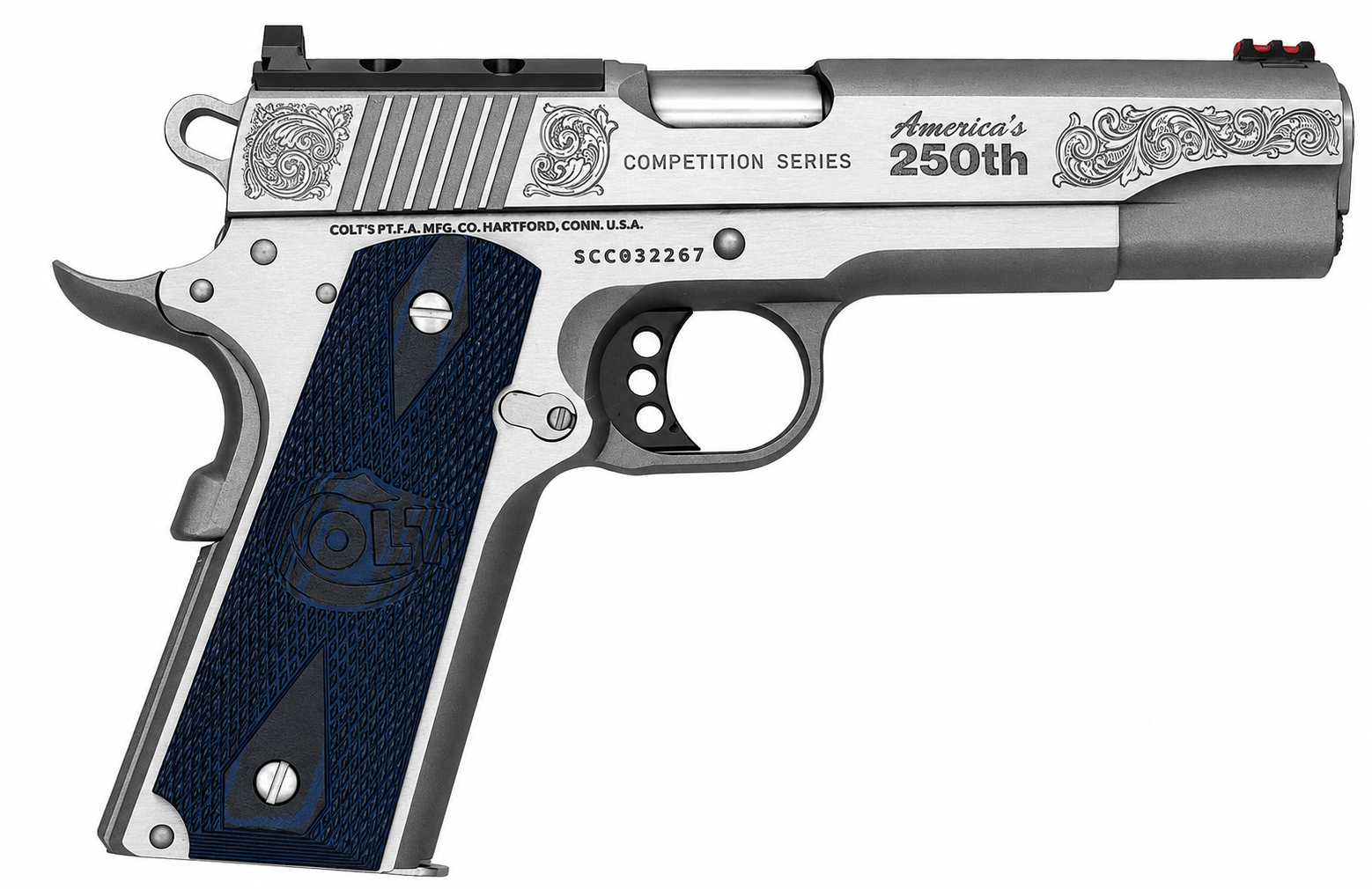 Colt 1911 Competition 250th Slide Scroll .45 ACP 5" Barrel 8-Round Optic-Ready