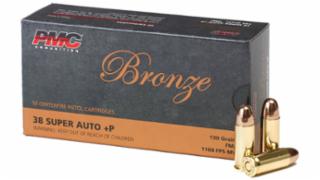 PMC Bronze Handgun Ammunition .38 Super +P 130 gr. FMJ 1100 fps 50/ct - No Credit Card Fees - Low, flat rate shipping
