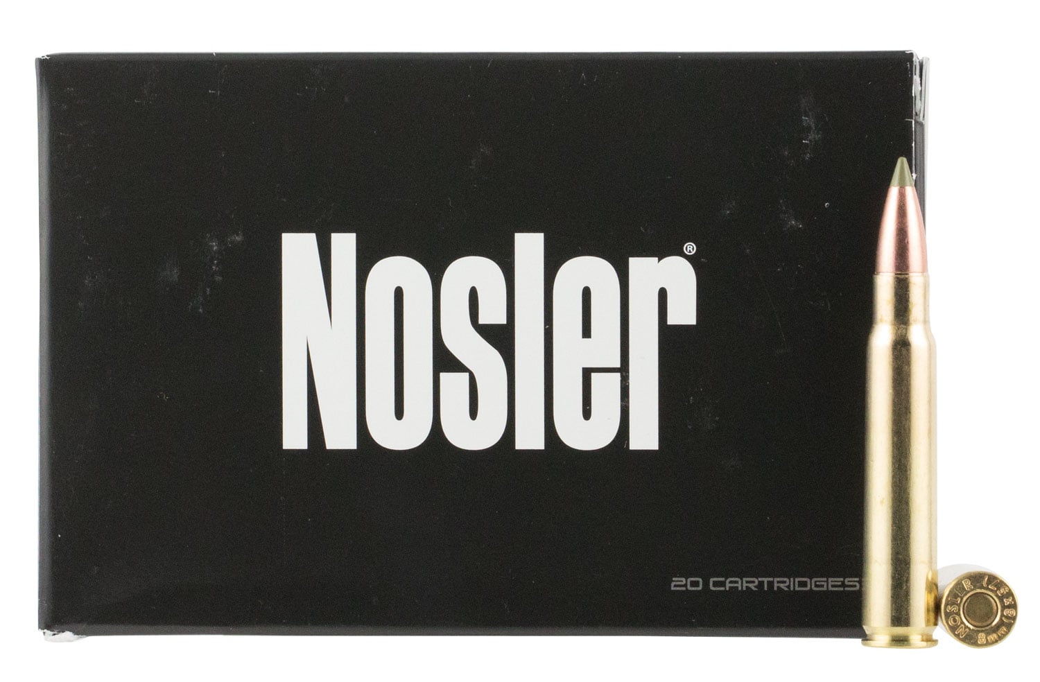 Nosler 8x57 JS Mauser 180 grain Expansion Tip Lead-Free Rifle Ammo, 20/Box - 40643
