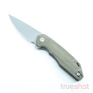 GiantMouse - ACE Corta - Green - Micarta - Stonwash - M390 - 3.1"
