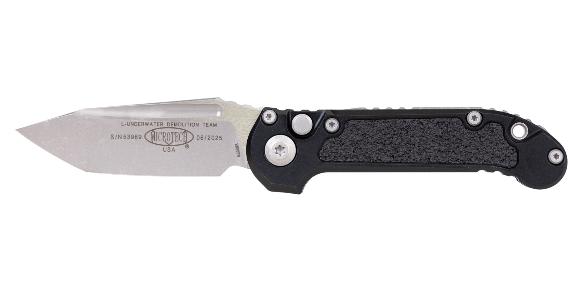 Microtech LUDT T/E Gen III Apocalyptic Folding Tanto Knife, Black - 1136-10AP