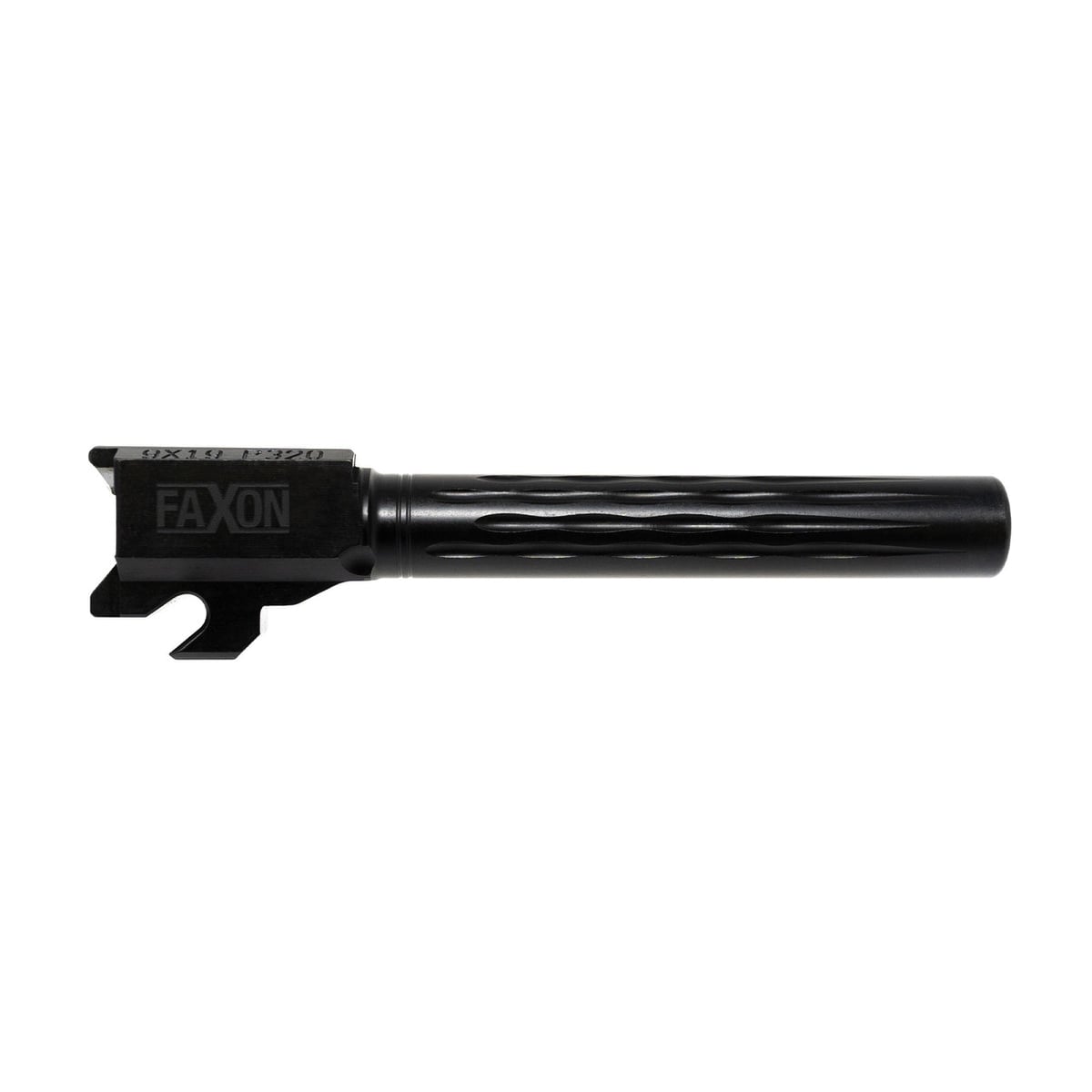 Faxon Firearms Button Rifled Flame Fluted Drop-In Barrel 9mm Fits Sig Sauer P320 Full-Size, Black