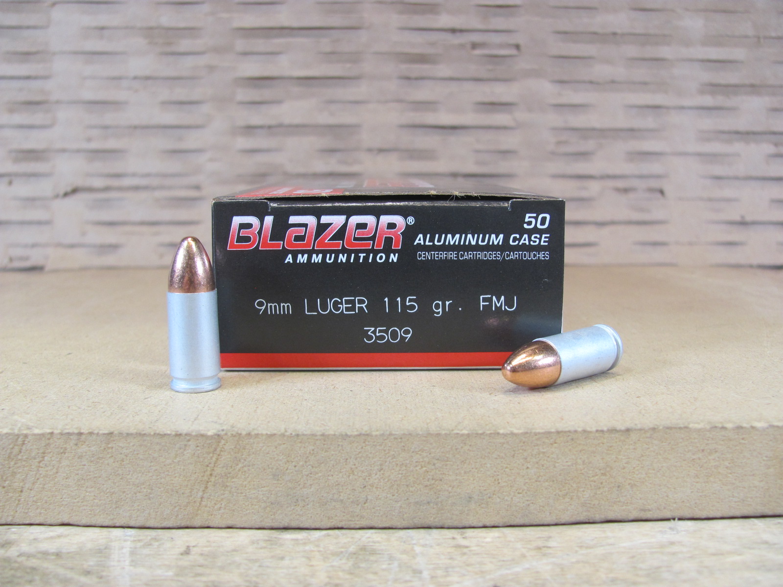 1000 Round Case – 9mm Luger CCI Blazer 115 Grain FMJ Aluminum Case Ammo – 3509