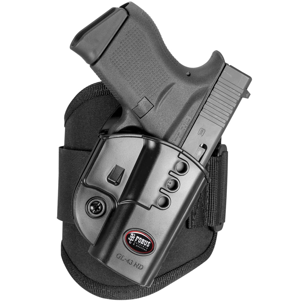 Fobus USA Glock G43 Ankle Holster RH Polymer, Black