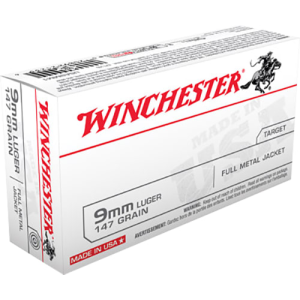 Winchester Ammo USA9MM1 Best Value 9mm Luger 147 GR Full Metal Jacket - 50rd Box