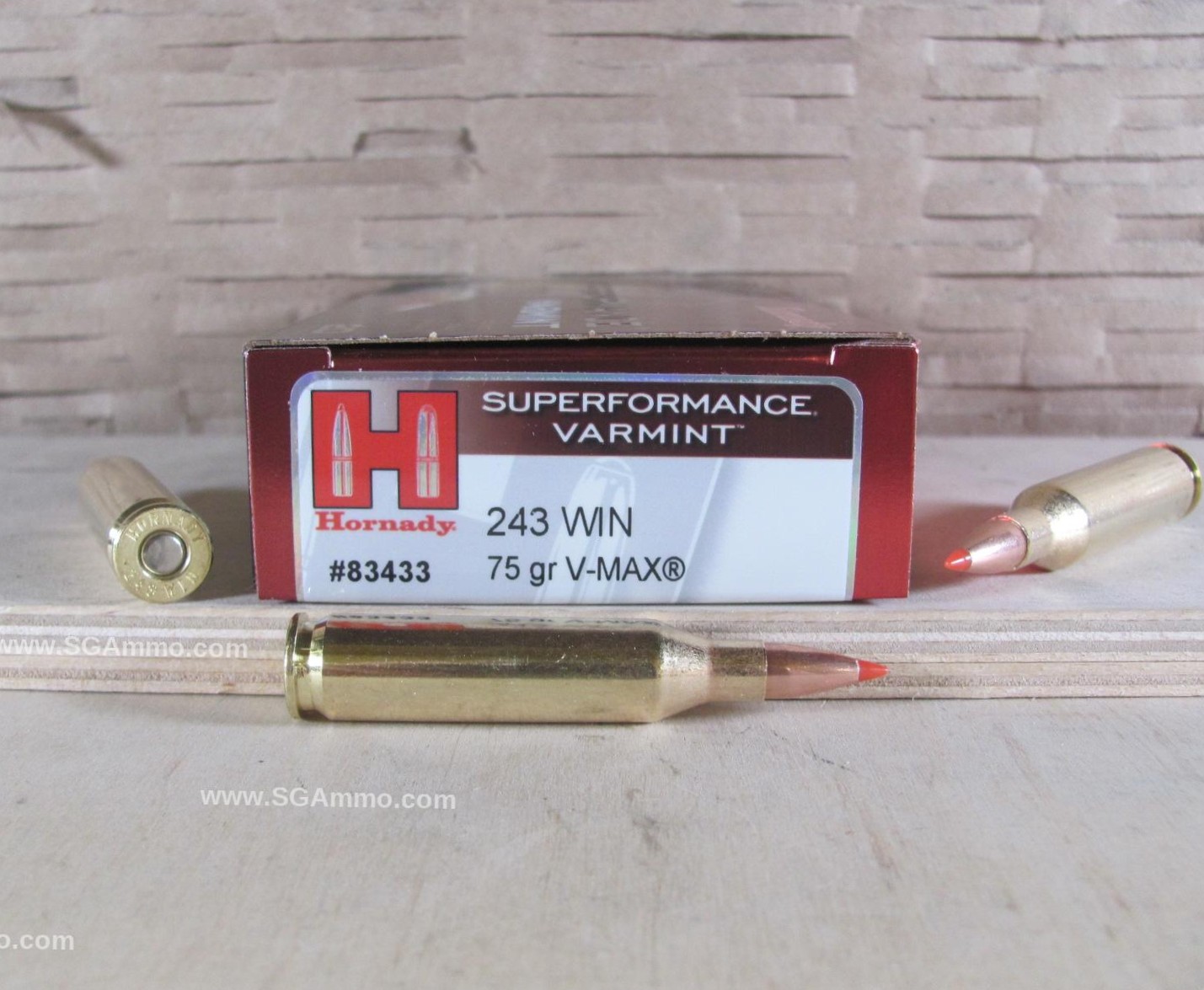 20 Round Box – 243 Win 75 Grain V-MAX Hornady Superformance Varmint – 83433