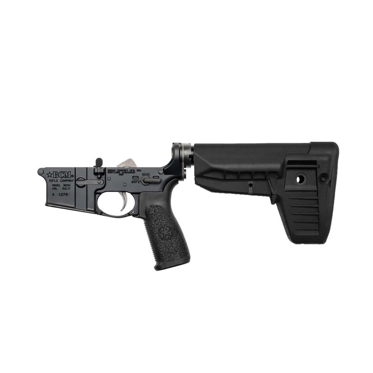 Bravo Company Complete Lower w/MK2RMS-M1T0 Recoil Migration/MOD-1-SOPMOD Stock, Black