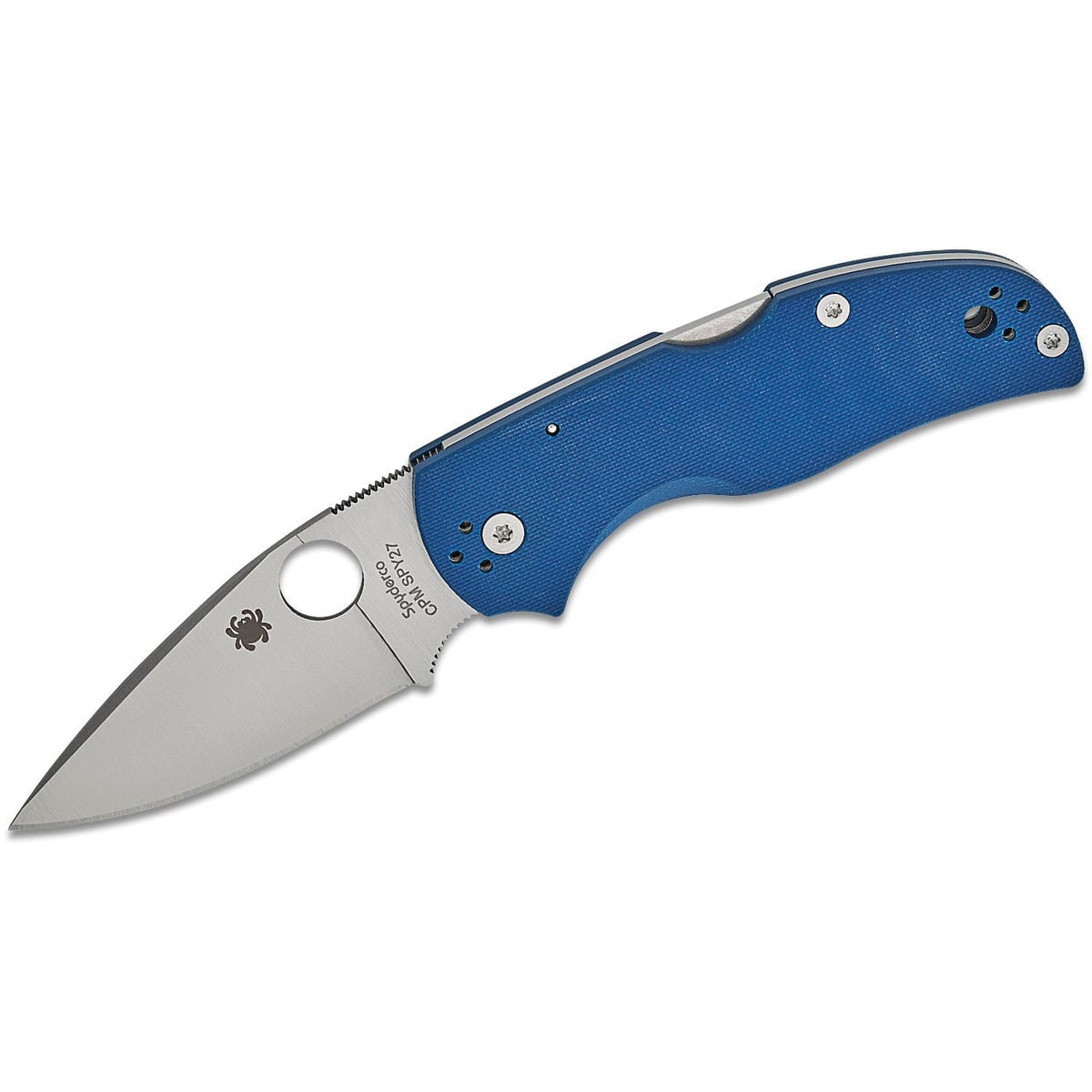 Spyderco Native 5 Folding Drop Point Knife, Cobalt Blue - C41GPCBL5