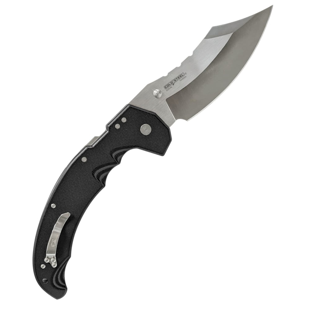 Cold Steel Mayhem Folding Knife Clip Point, Black - Robust Lock, Durable Handle, Ideal for Heavy-Duty Tasks - CS-FL-60DPLM