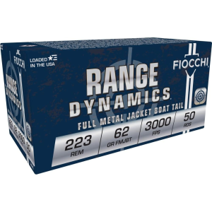 Fiocchi Rifle Shooting Dynamics Rifle Ammunition .223 Rem 62 gr FMJBT 3000 fps 50/rd