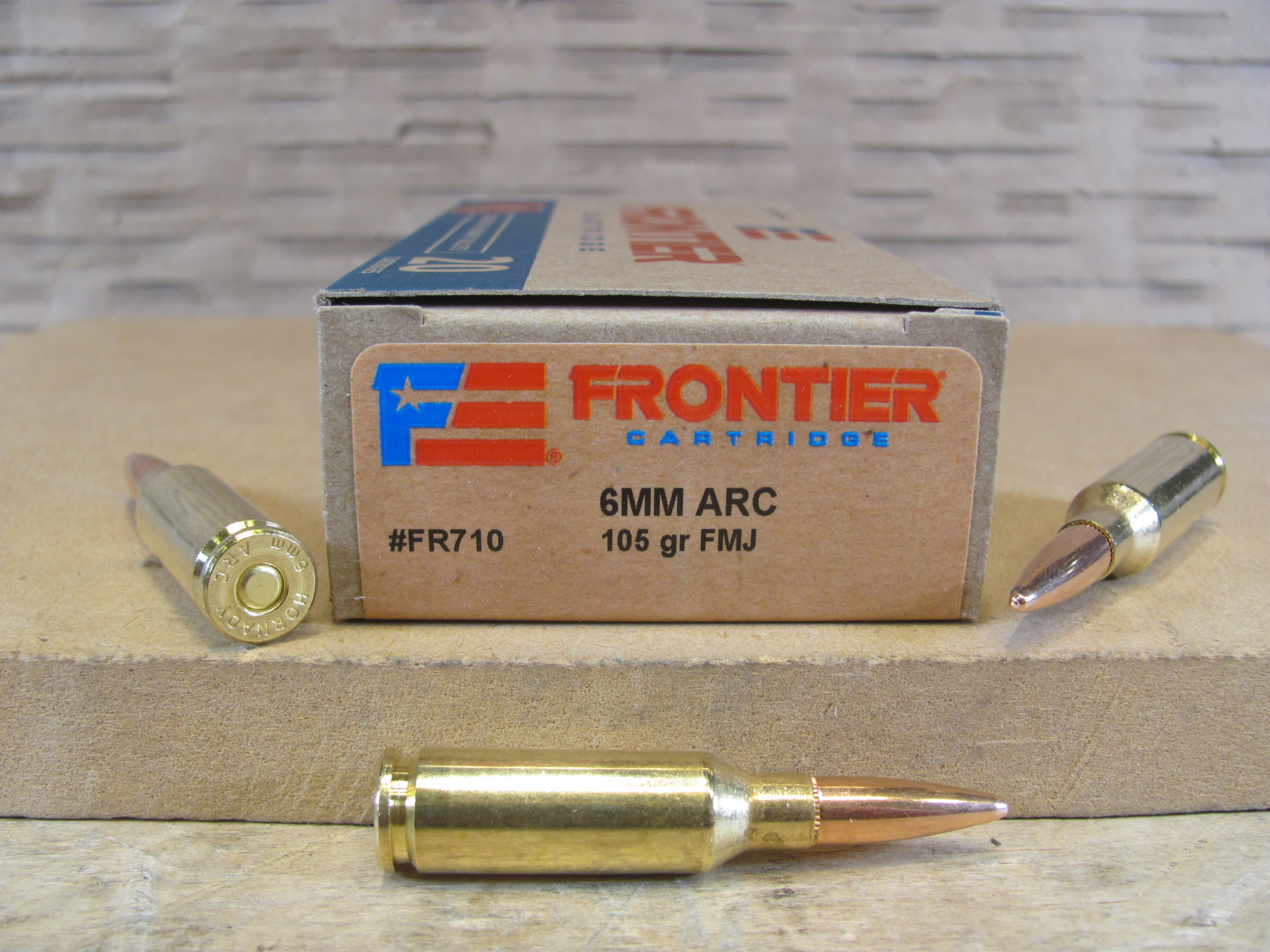 20 Round Box – 6mm ARC 105 Grain Full Metal Jacket Hornady Frontier Ammo – FR710