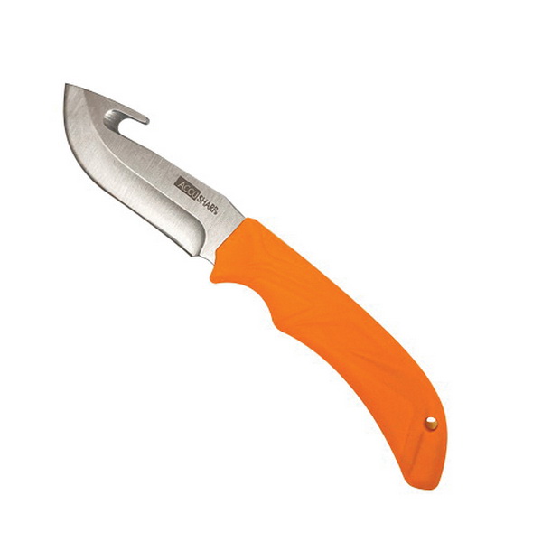Blaze Bright with AccuSharp Fixed Gut Hook Knife in Eye-Catching Orange - 729C