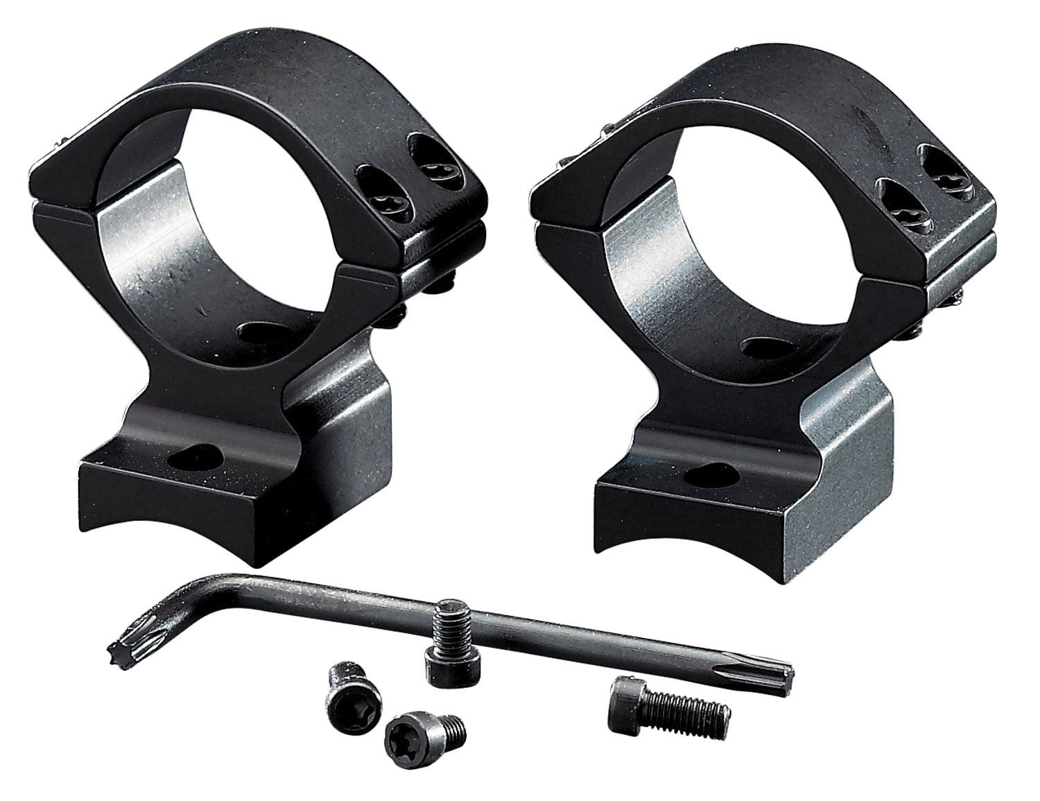 Browning A-Bolt II 1 inch Intermediate Aluminum Alloy 2-Piece Integrated Scope Ring, Matte Black - 12393