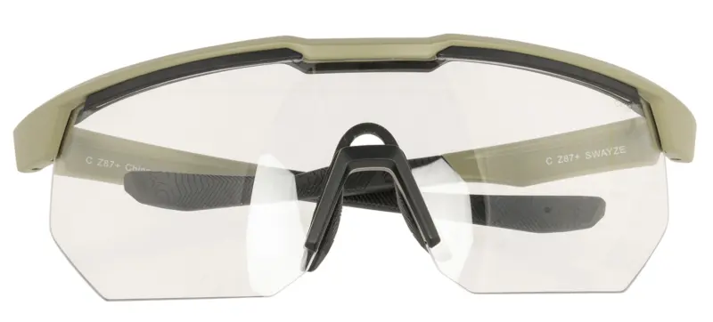 Radians XFPZ4511C Safety Glasses Clear Lens Oversized Tan Frame