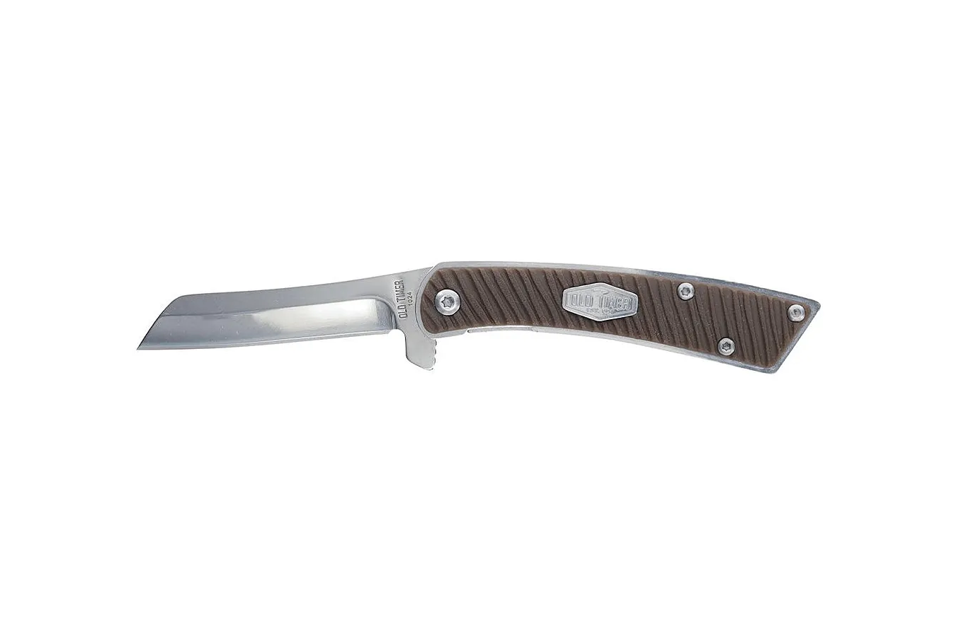 Old Timer Slim Folding Cleaver Knife, Brown - 1229078