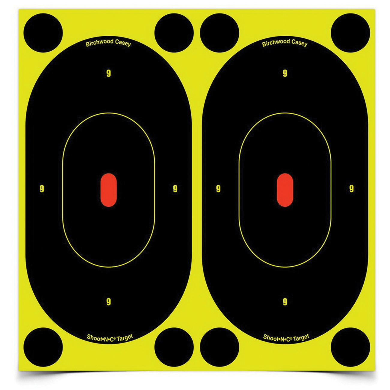 Birchwood Casey Shoot-N-C 7" Self-Adhesive Silhouette Target, Black, 12/pack - 34710