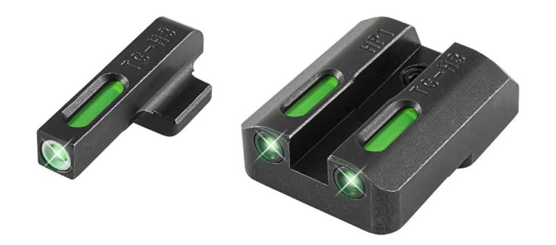 Truglo TFX Tritium Fiber-Optic Handgun Day/Night Sights Fits H VP9 VP40 P30 P30SK P30L 45 45 TACTICAL (including Compact) - White Outline Fr