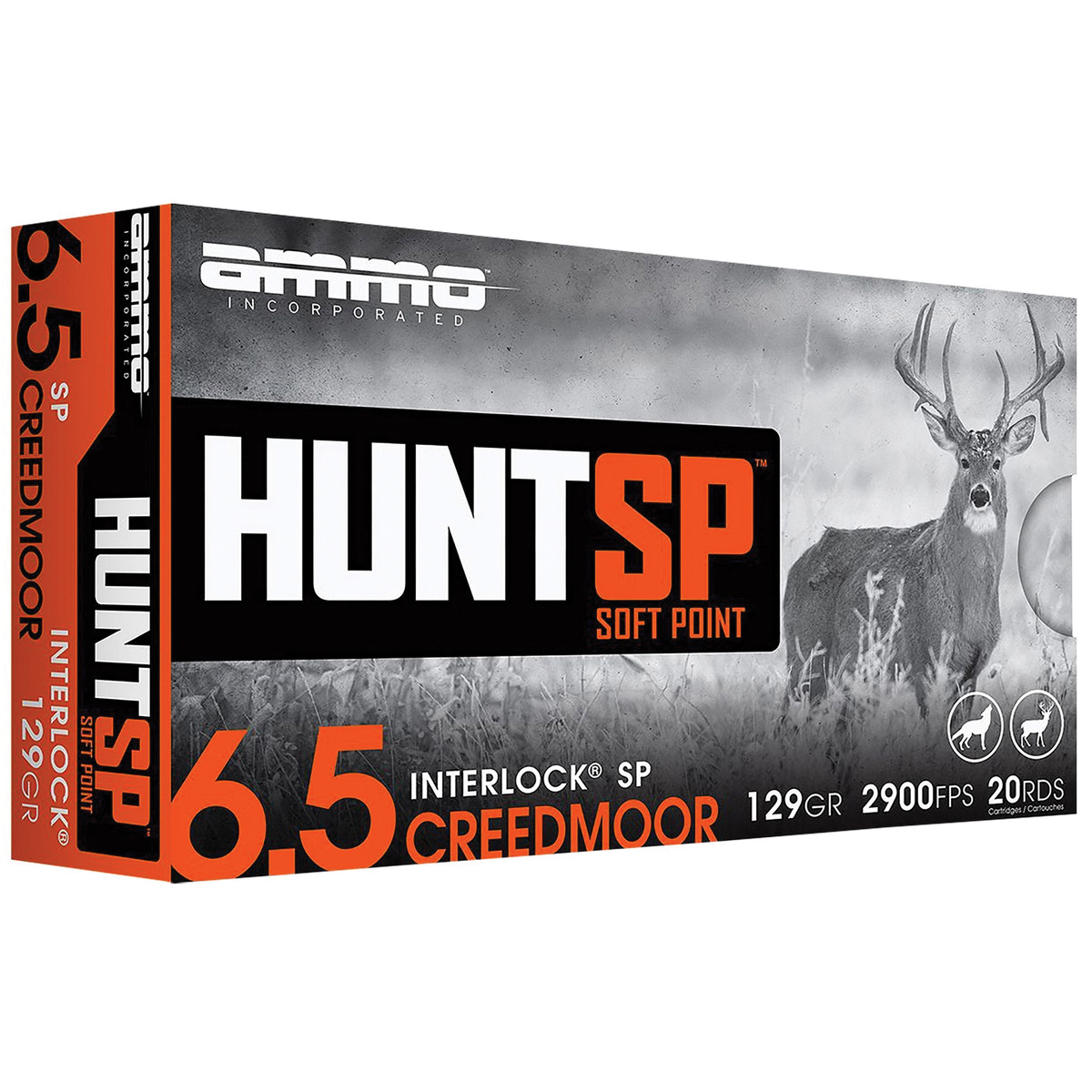 Ammo Inc 65CM129SPA20 Hunt 6.5Creedmoor 129gr Soft Point 20 Per Box/10 Case - No Credit Card Fees - Low, flat rate shipping