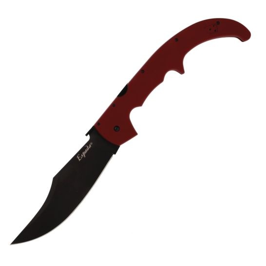 Cold Steel Espada XL Folding Knife Clip Point Ruby Red - Large Size, High-Performance Steel, Secure Locking Mechanism - CS-62MGC-RRBK