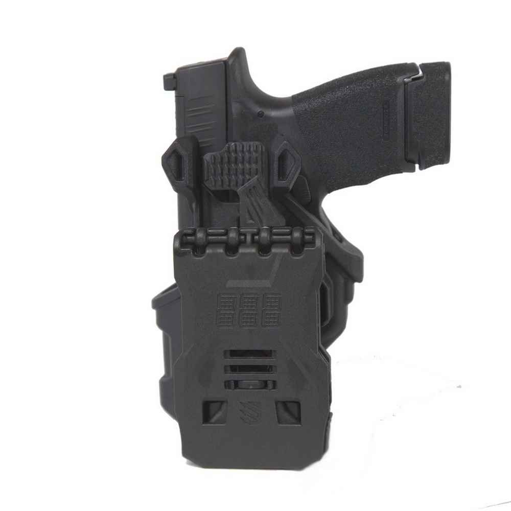 Blackhawk T-Series L2C Size Right Hand Smith & Wesson M&P Shield 9 Concealment OWB Holster, Matte Black - 410759BKR