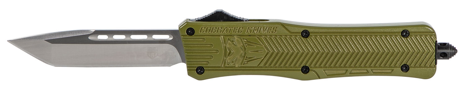 CobraTec Knives Medium CTK-1 3" Tanto OTF Knife, Olive Drab Green - MODCTK1MTNS
