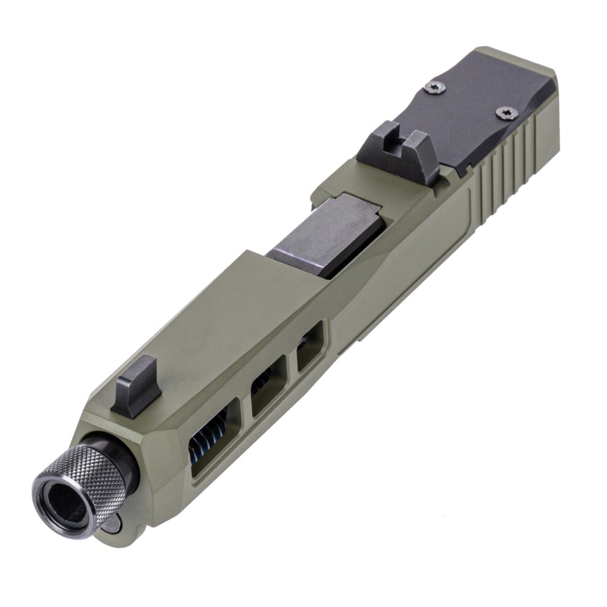 PSA Dagger Complete SW1 RMR Slide Assembly With Threaded Barrel, Sniper Green