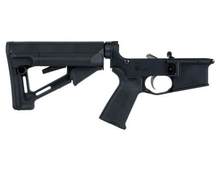 PSA AR-15 MOE STR Lower Receiver with Two-Stage Nickel Boron Trigger, Black - No Magazine