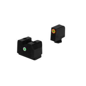 Rival Arms RA4A231G Tritium Night Sights  Fits Glock 17,19 MOS U-Notch Green w/Orange Outline Green Black