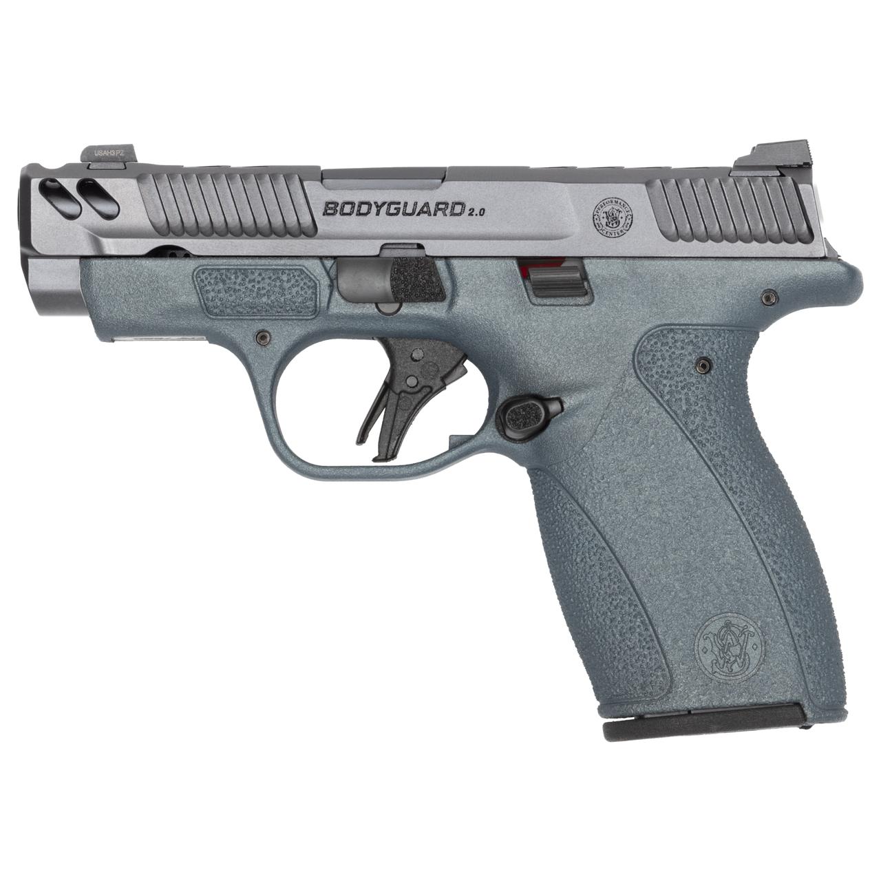 Smith and Wesson Bodyguard 2.0 Carry Comp Blue Titanium .380 ACP 3.1" Barrel 10(1)&12(1)rd Magazines 3.1" Comp Barrel No Thumb Safety