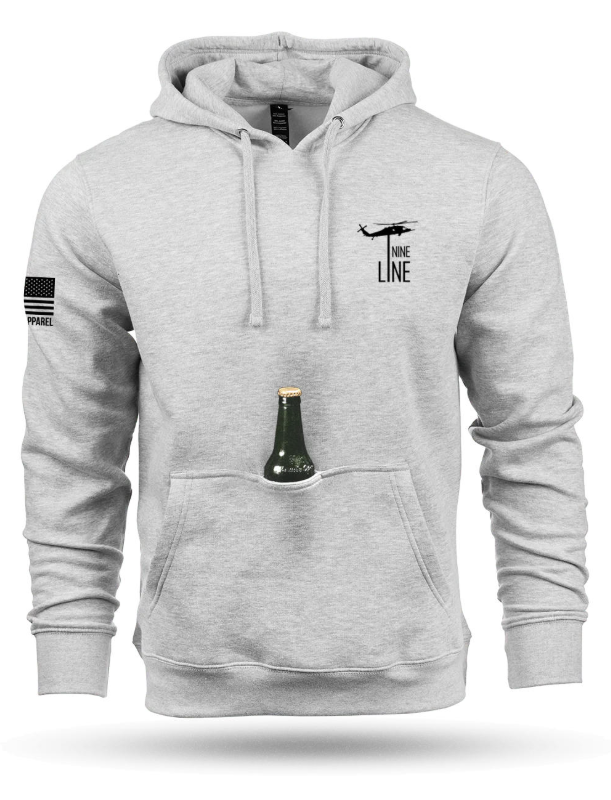 Nine Line Tailgater America Hoodie, Heather Grey - Medium