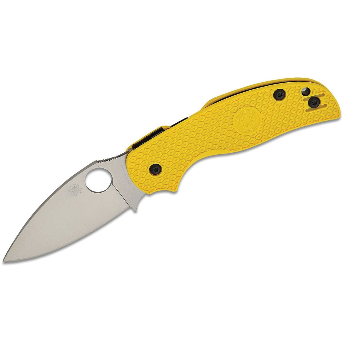 Spyderco Sage 5 Lightweight Salt Folding Drop Point Knife, Yellow - C123PYL