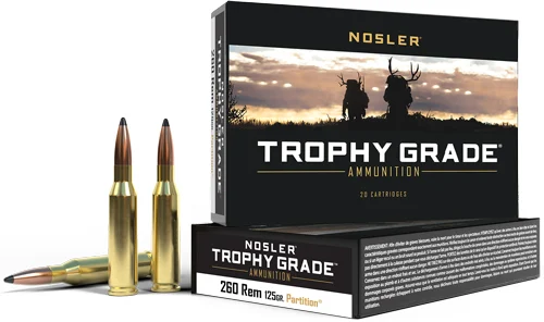 NOSLER TROPHY 260 REM 125GR – PARTITION TIP 20RD 10BX/CS