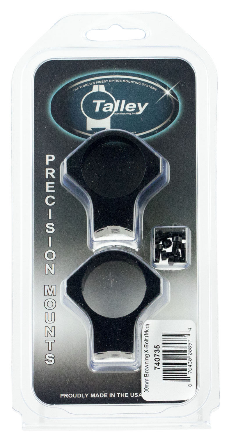 Talley Browning X-Bolt 30mm Medium 7075 T6 Aluminum 1-Piece Scope Mount, Anodized Black - 740735
