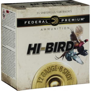 Federal HVF12H75 Premium Upland Hi-Bird 12GA 2.75\" 1 1/4oz #7.5 Shot - 25sh Box