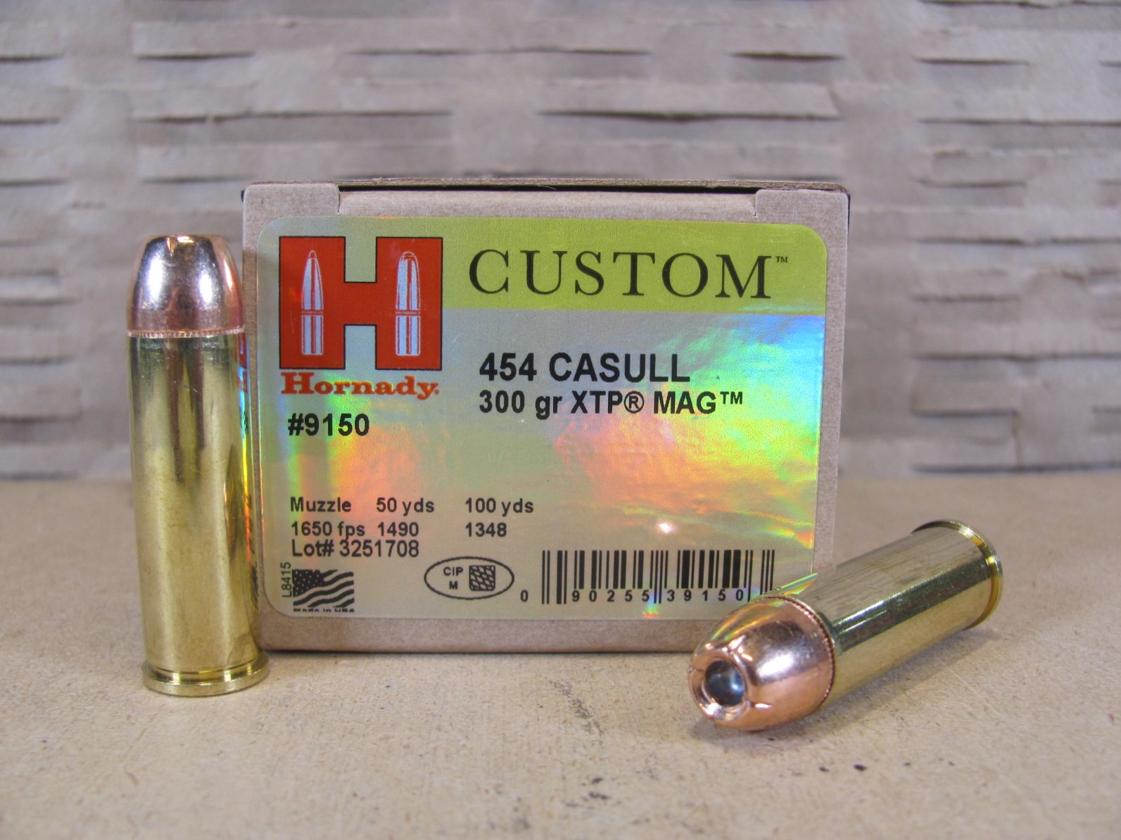20 Round Box – 454 Casull 300 Grain Hollow Point Hornady Ammo – 9150