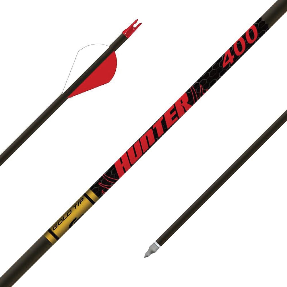 Gold Tip Hunter 30" 7.30 GPI 500 Spine Hunting Arrow, Black Pack of 6