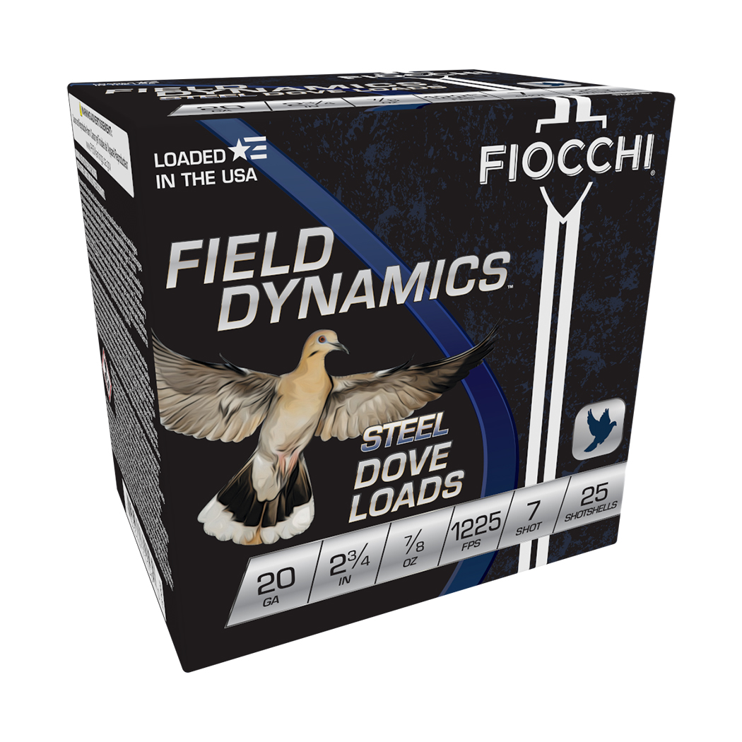 Fiocchi Steel Target Shotshells 20 ga 2-3/4″ 7/8oz 1225fps #7 25/ct - No Credit Card Fees - Low, flat rate shipping