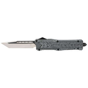 Cobratec Knives Cobra Tec Knives LCFCTK1LTNS CTK-1 Large 3.75 Tanto Plain D2 Steel Carbon Fiber Aluminum Handle OTF