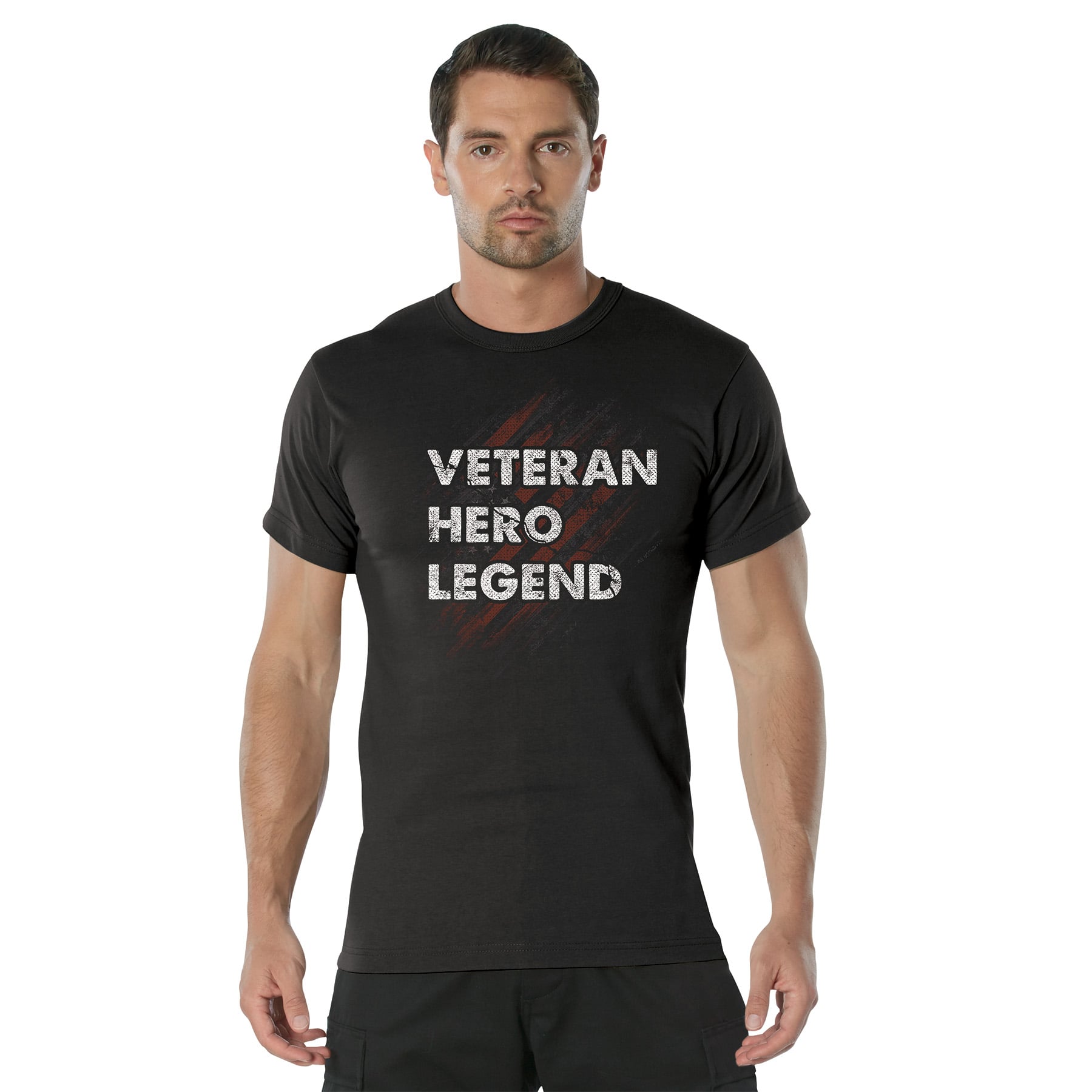 Rothco Veteran Hero Legend T-Shirt - Black, X-Large