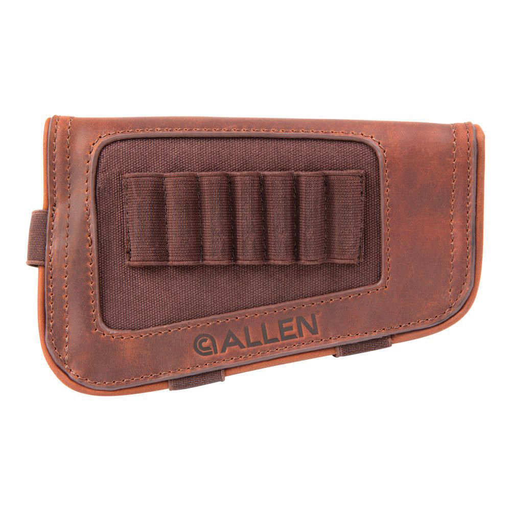 Allen Leather New Castle Buttstock Cartridge Carrier, Brown - 8517